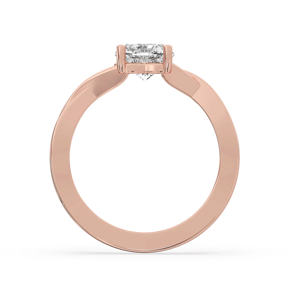 Heart Shape Ring Diamond With Classic Prong Setting - Image 3