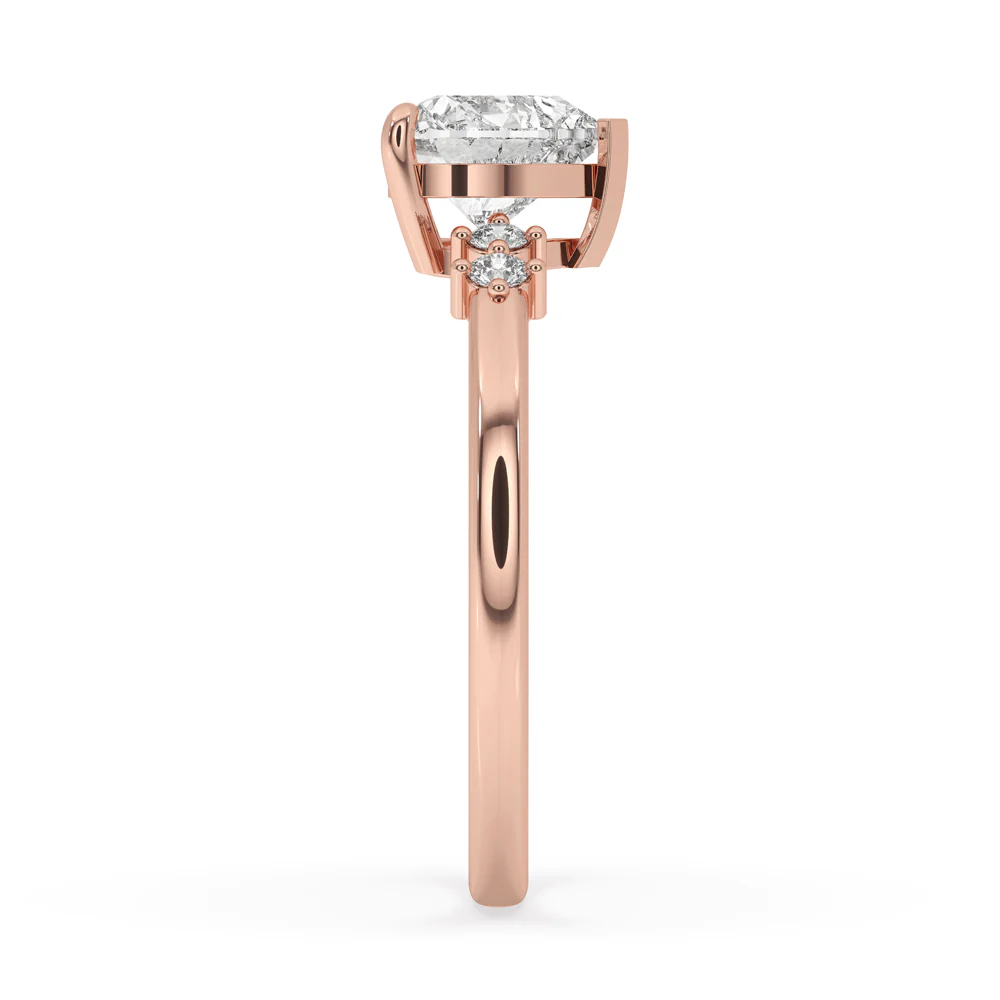 Heart Shaped Diamond Ring In Rose Gold - Image 3