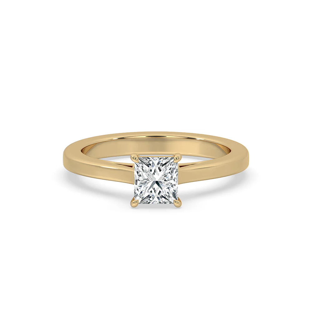 Infinity Bridge Princess Cut Solitaire Ring