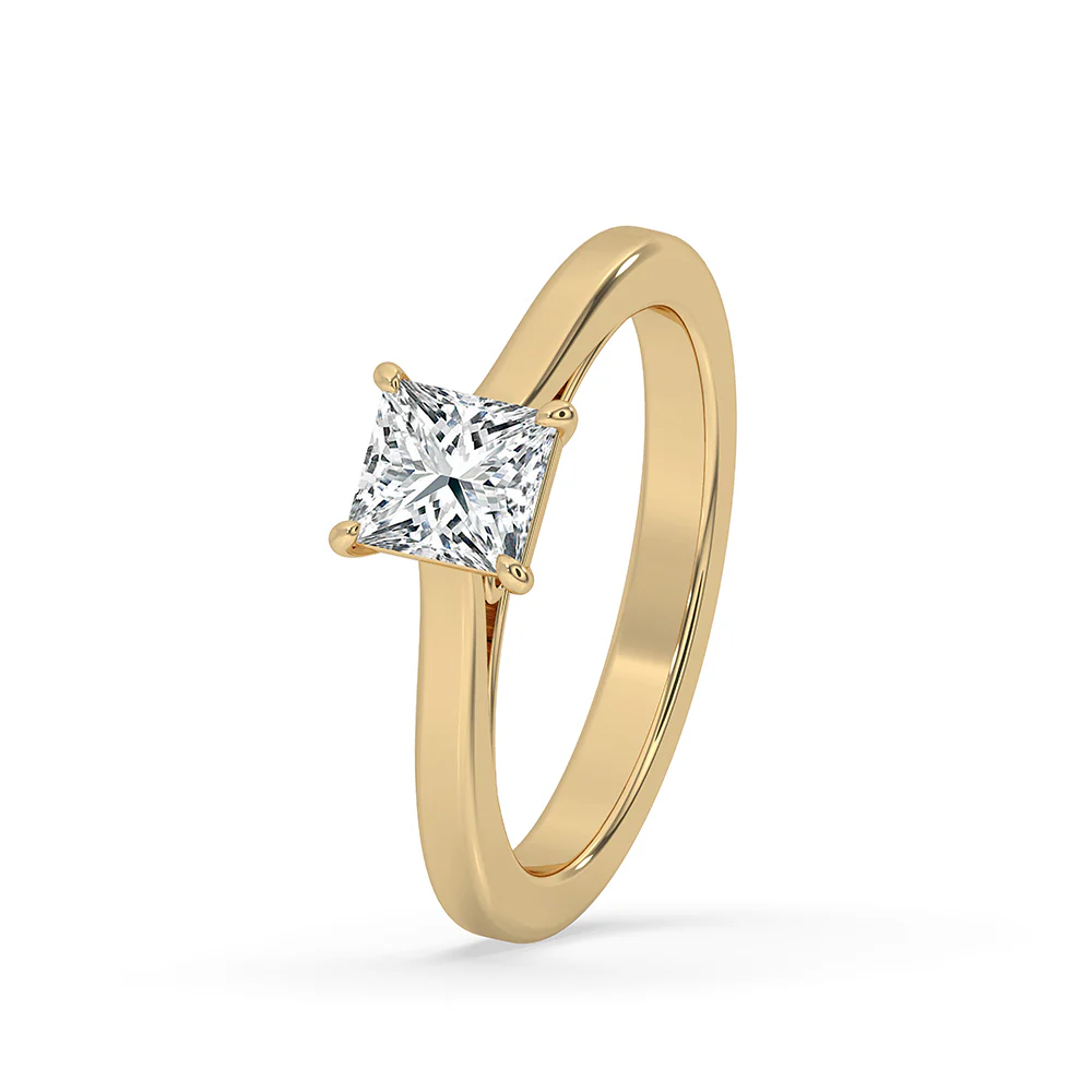 Infinity Bridge Princess Cut Solitaire Ring - Image 3