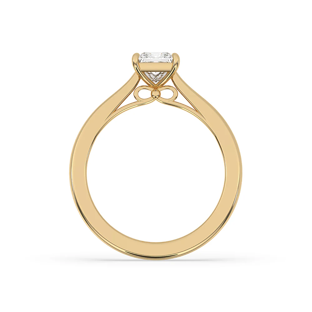 Infinity Bridge Princess Cut Solitaire Ring - Image 4