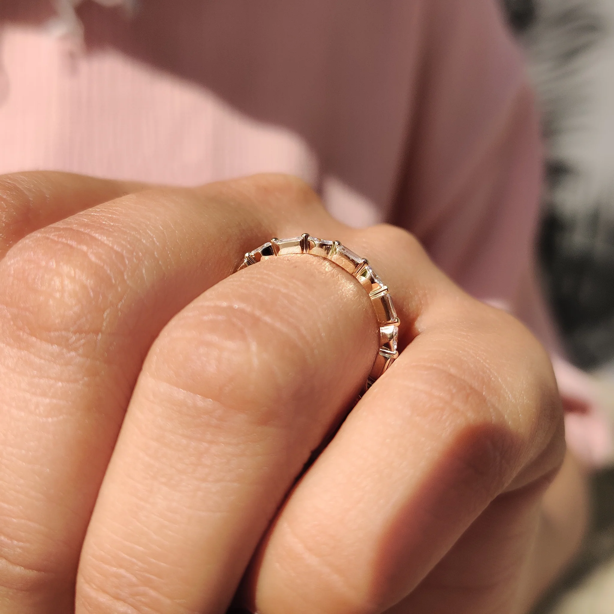 Marquise And Baguette Wedding Band In Eternity Style - Image 5