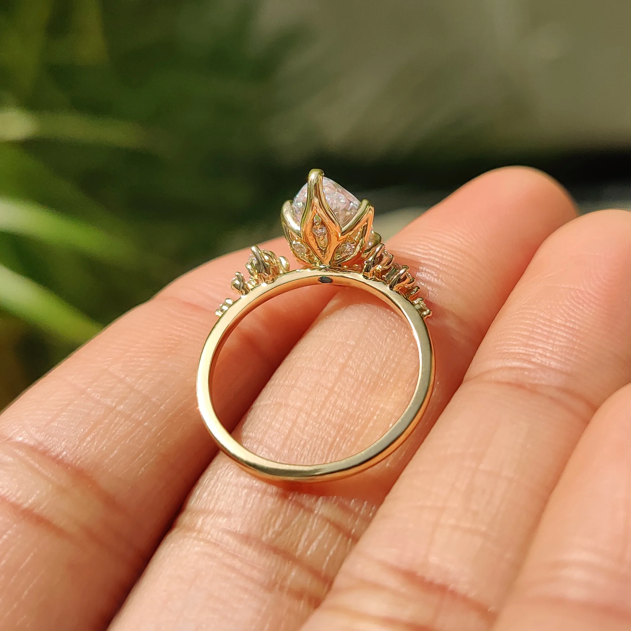 Marquise Cluster Ring With Blue Topaz Hidden Accent - Image 7