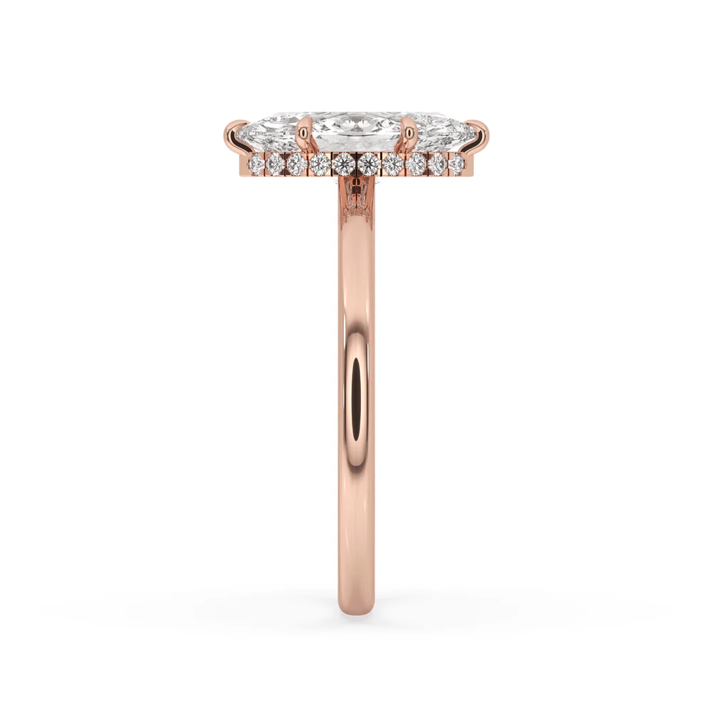 Marquise Diamond Engagement Ring in Classic Setting - Image 3