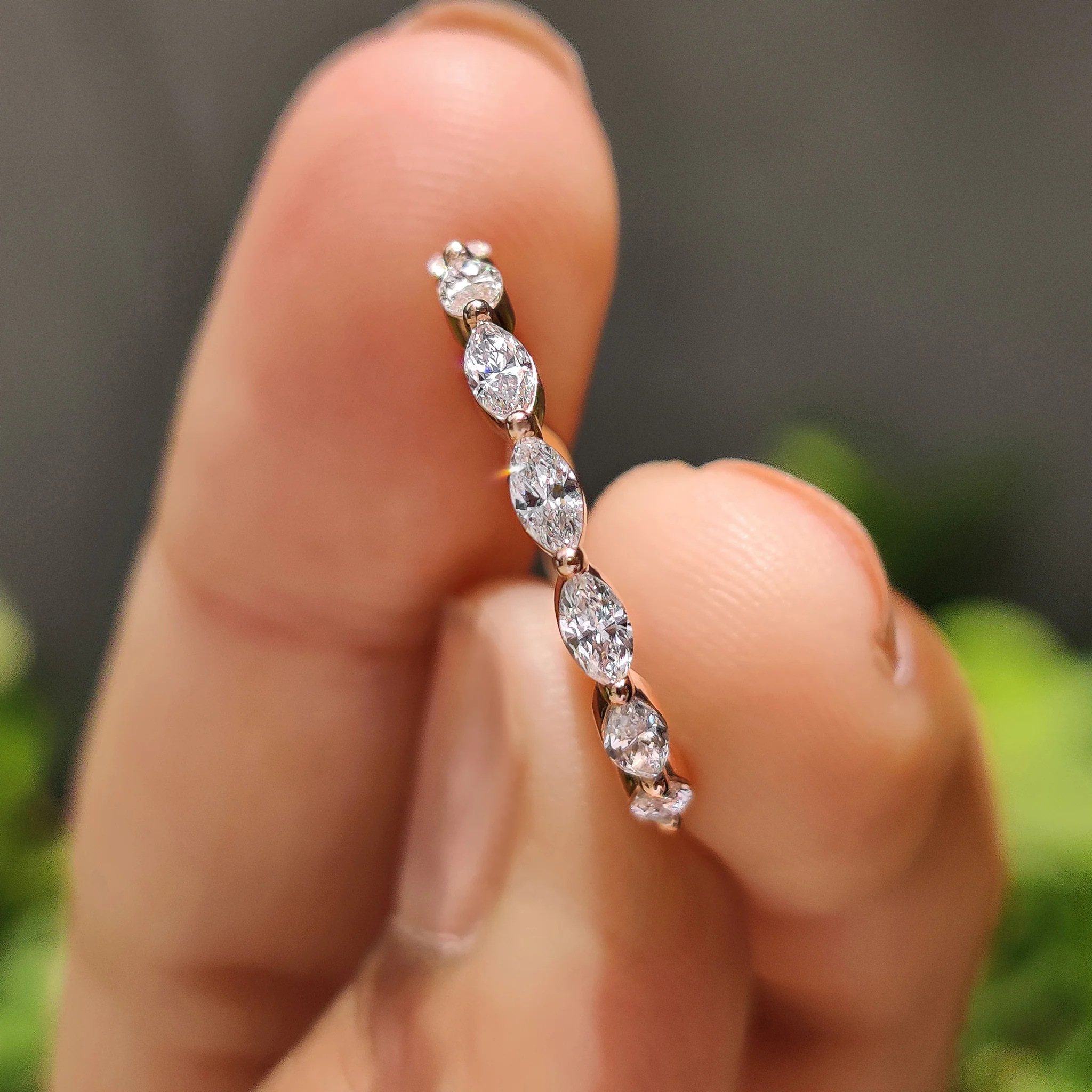 Marquise Diamond Eternity Band In Shared Prong Style - Image 10