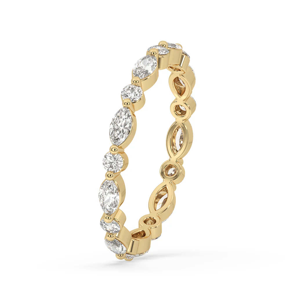 Marquise Diamond Wedding Band - Eternity Band - Image 2