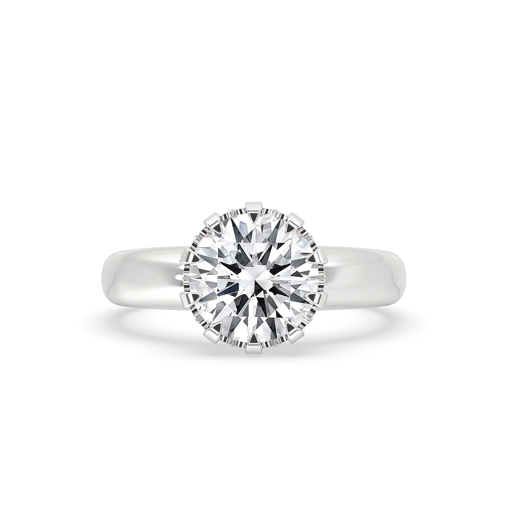 Old European Cut Diamond Ring In Solitaire Style