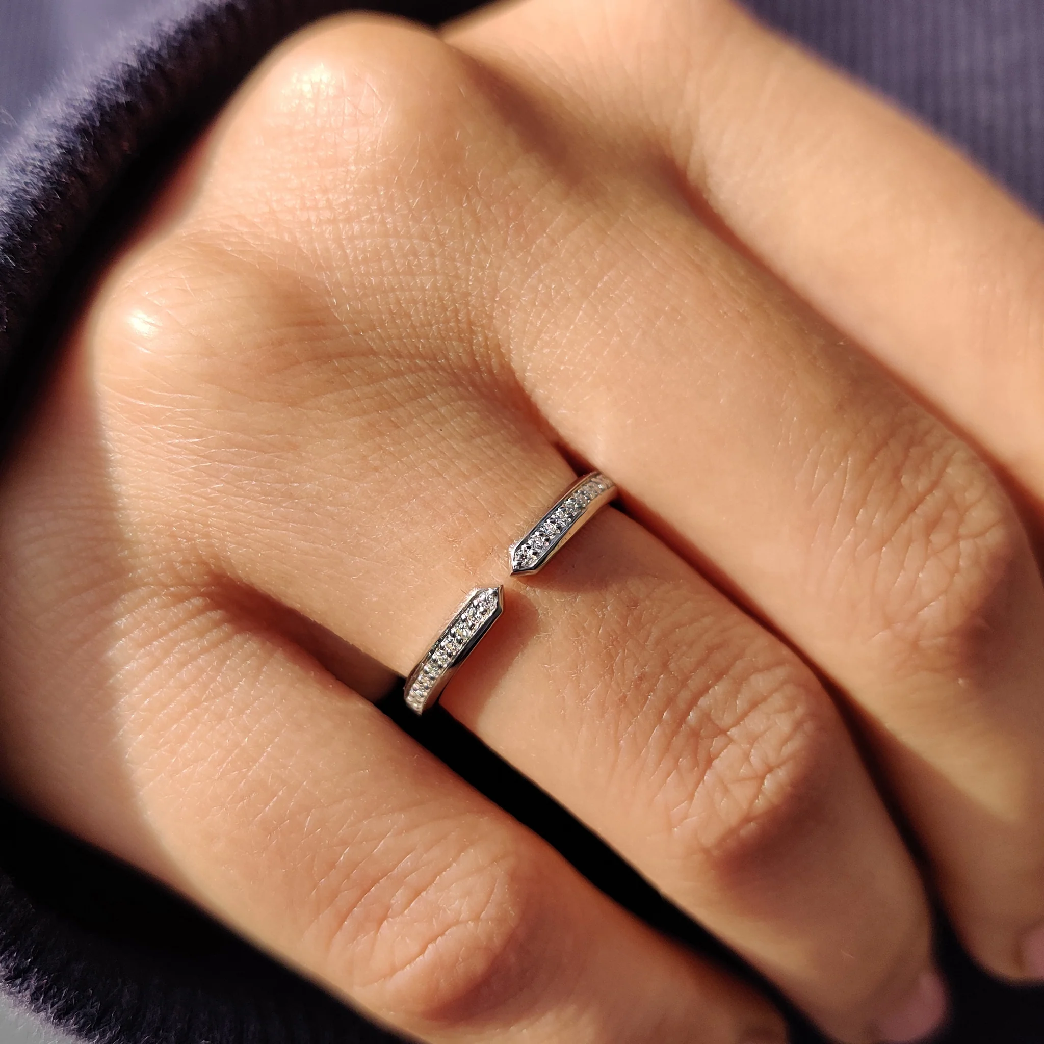 Open Gap Design In Unique Wedding Band Style - Image 2