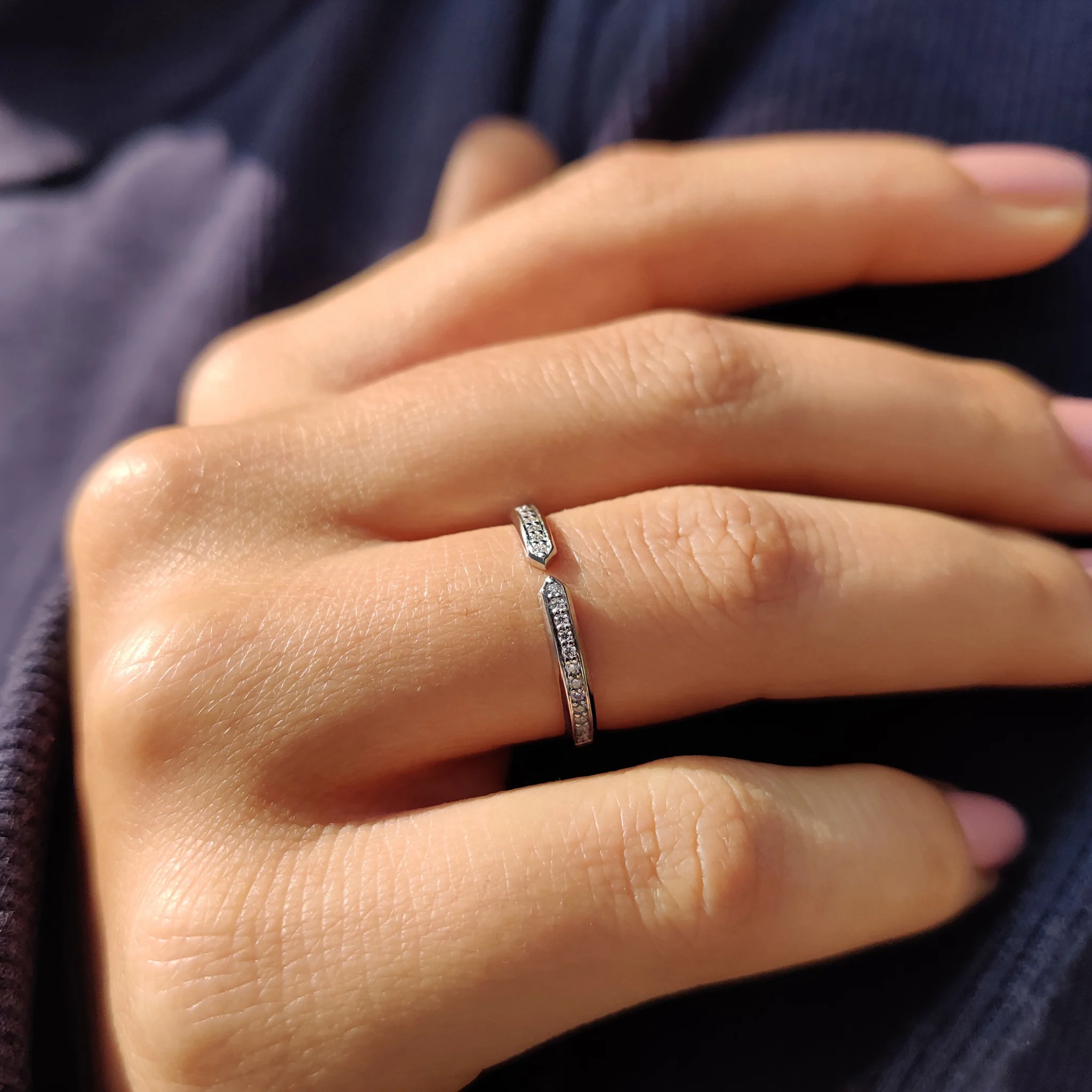 Open Gap Design In Unique Wedding Band Style - Image 7