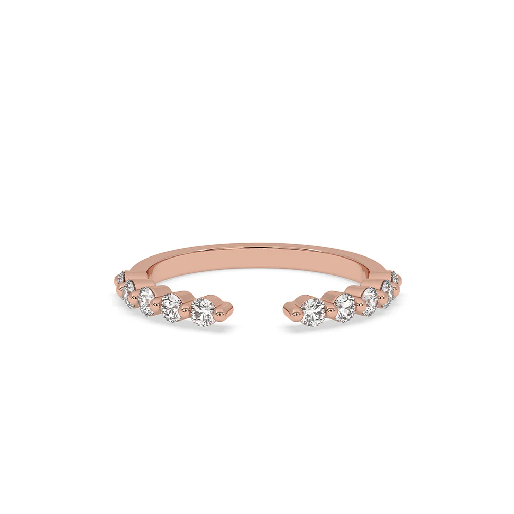 Open Gap Wedding Band – Rose Gold