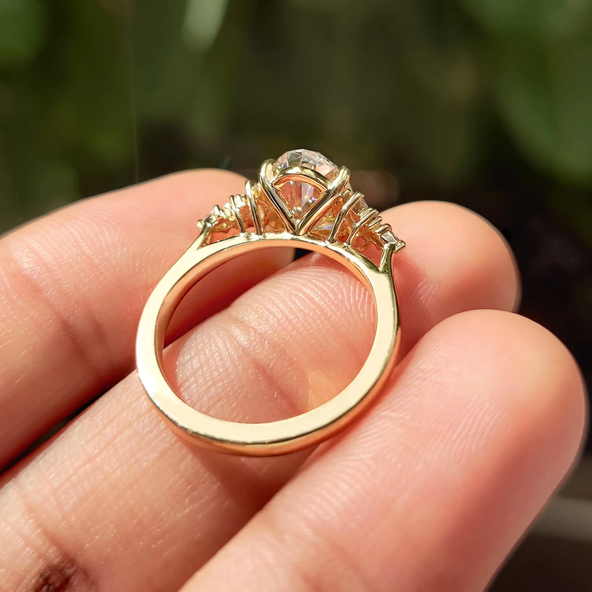 Oval Cut Cathedral Setting Engagement Ring - Image 5