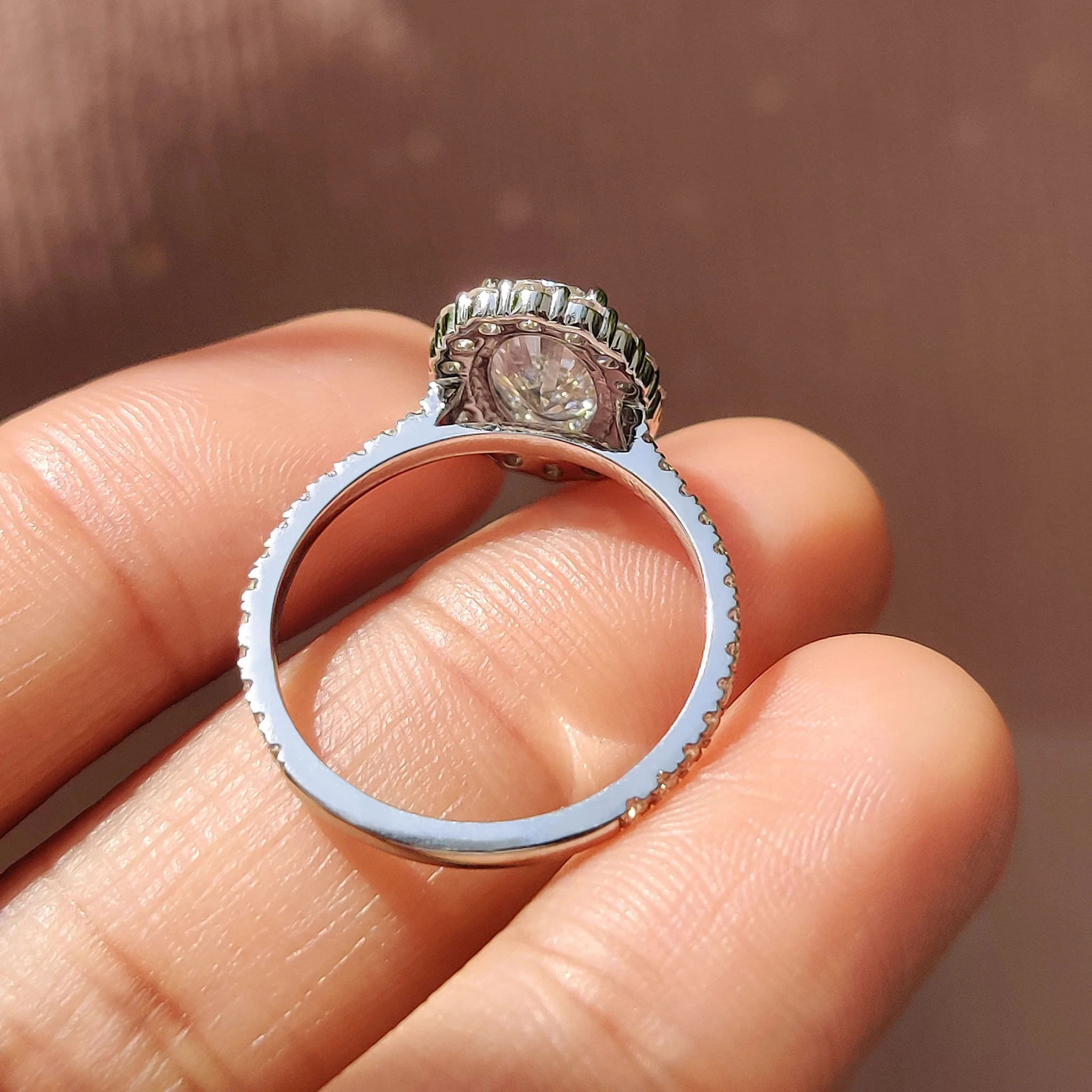 Oval Cut Cathedral Setting Ring - Image 6