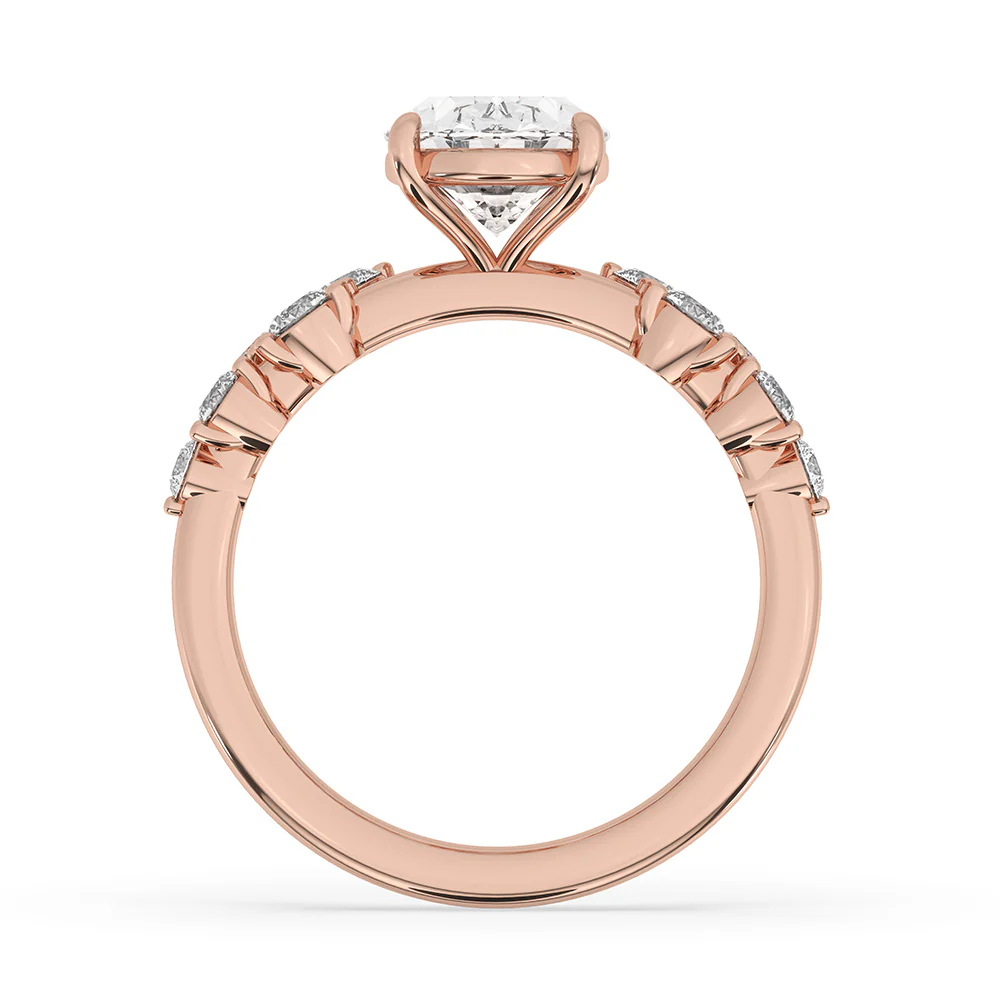 Oval Cut Diamond Ring In Rose Gold - Image 4