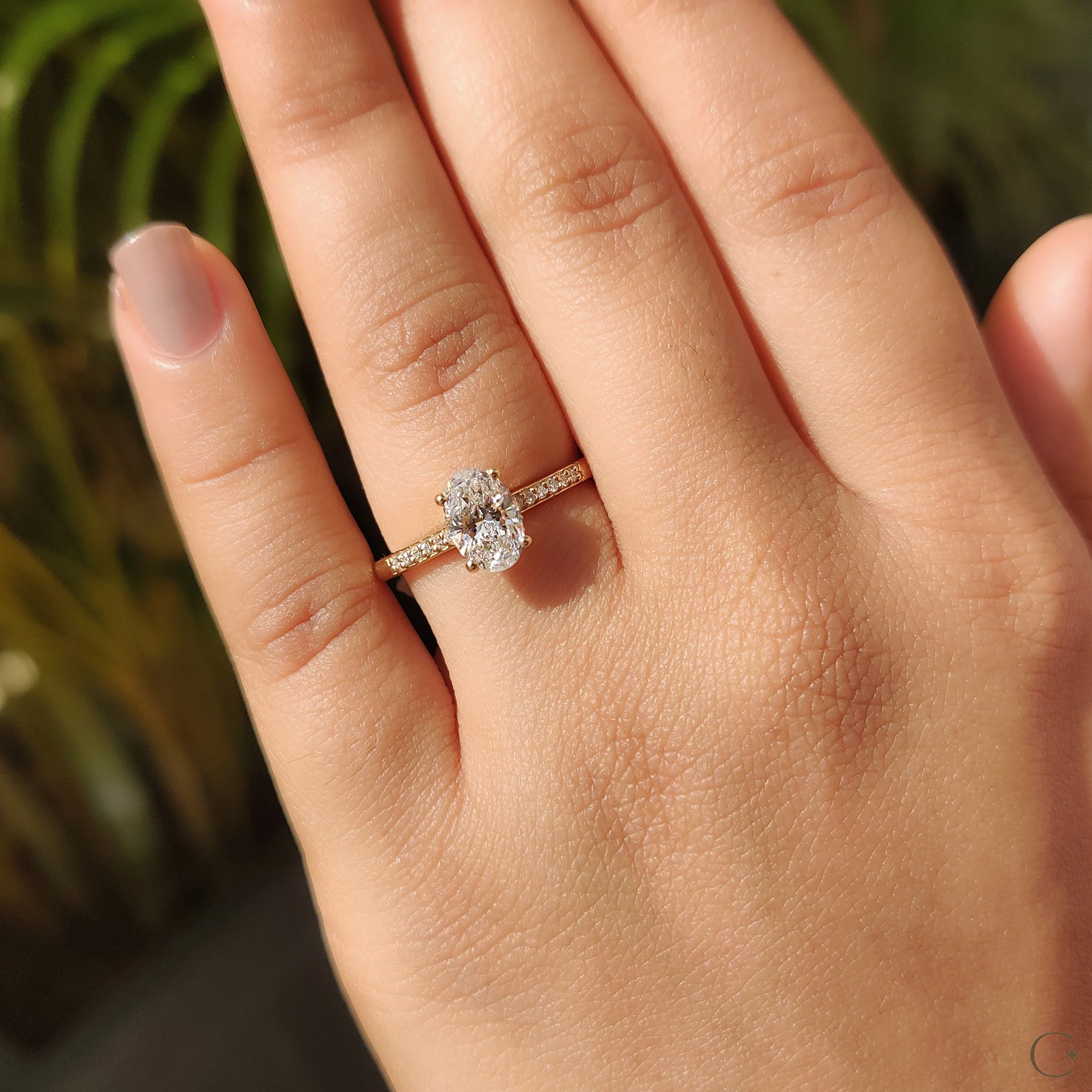 Oval Cut Diamond Ring In Pave Style - Image 9
