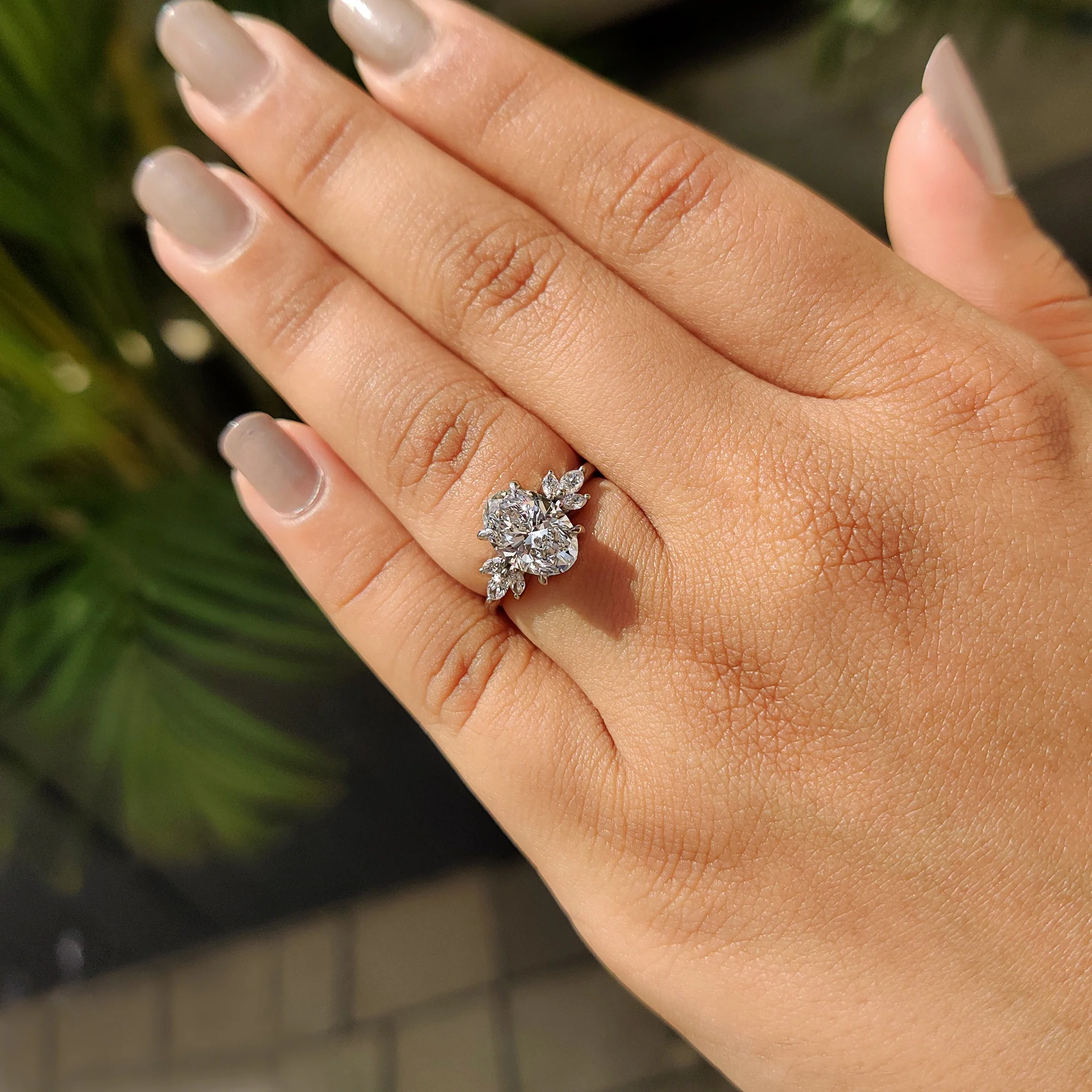 Oval Cut Engagement Ring With Muse Setting - Image 5