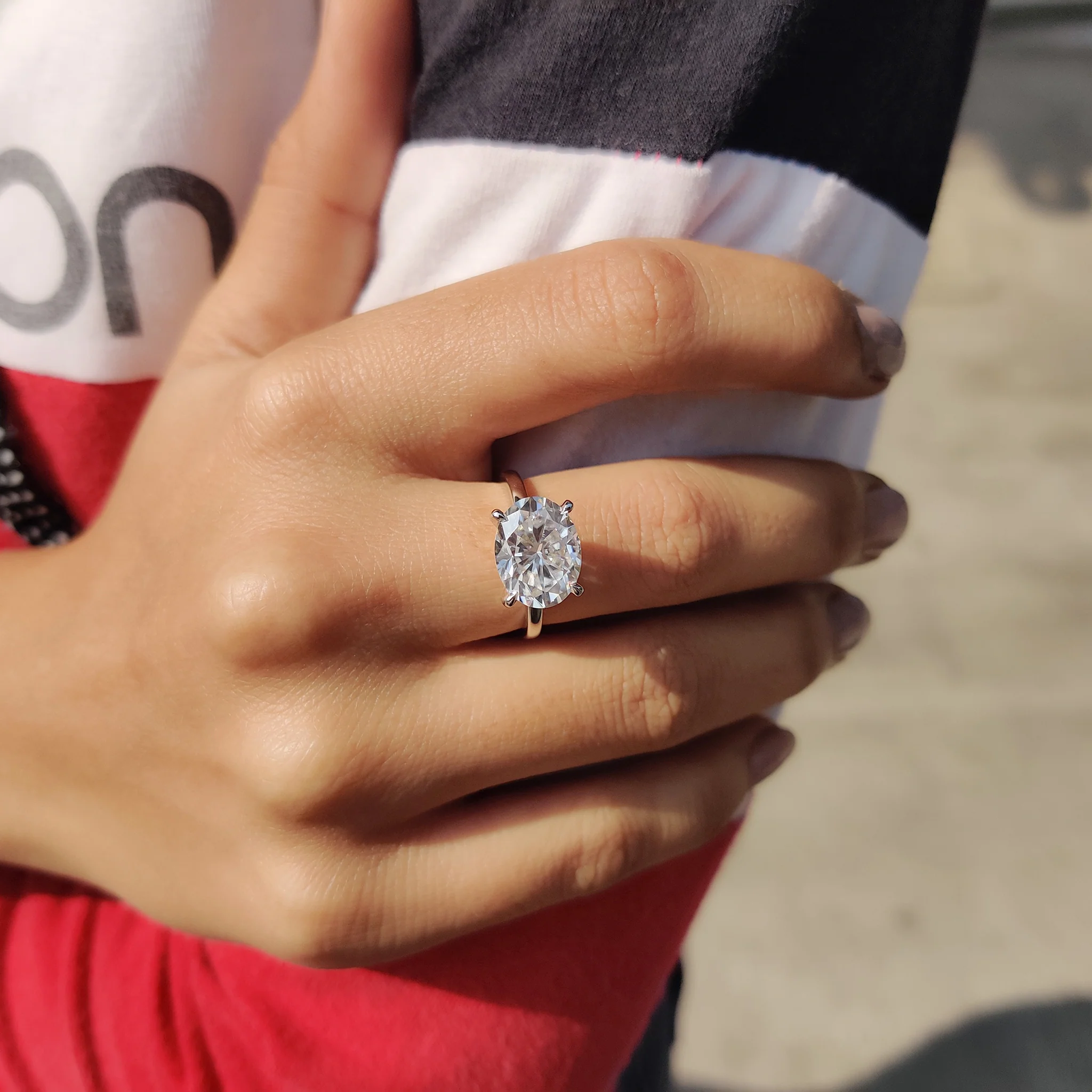 Oval Cut Solitaire Engagement Ring - Image 8