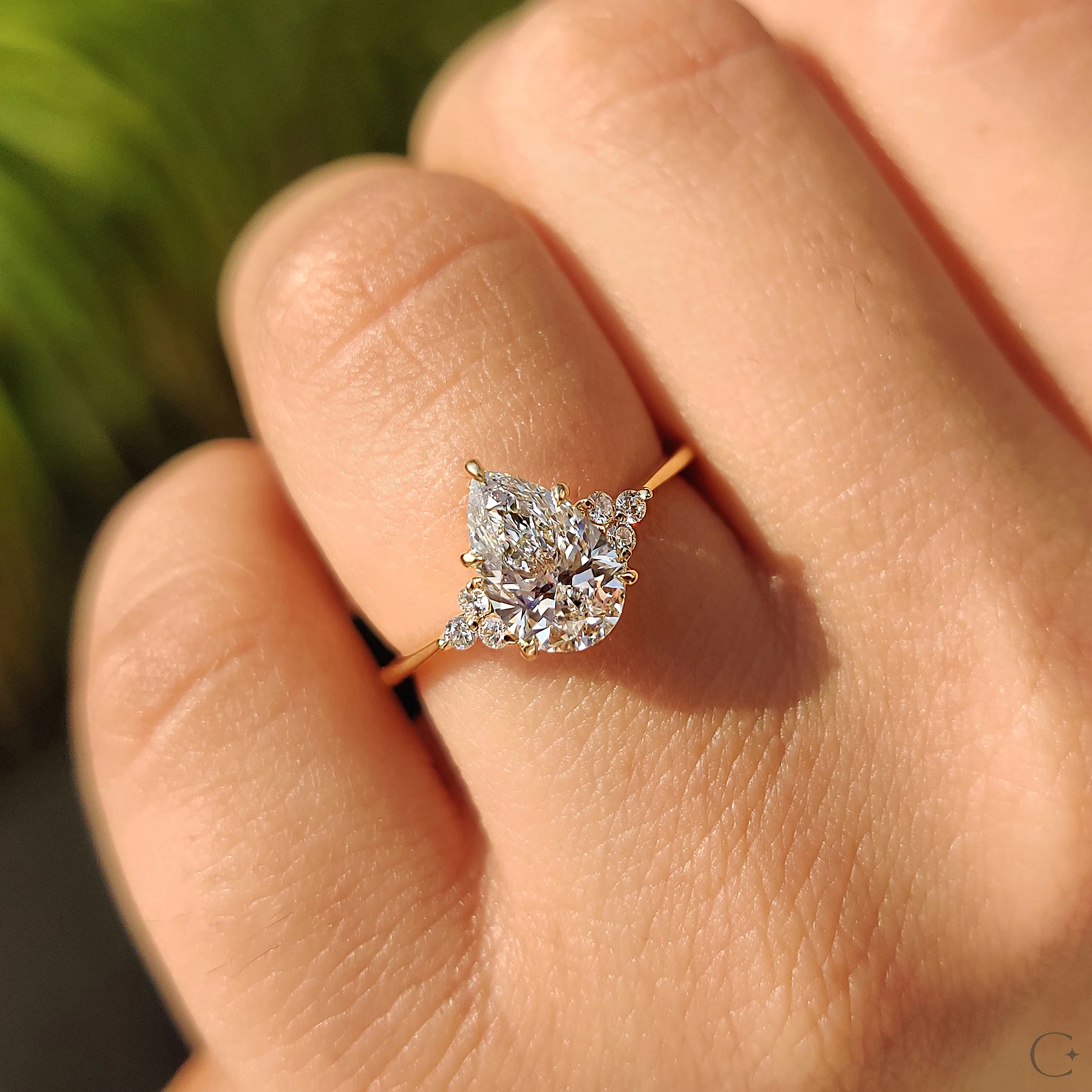 Pear Cut Engagement Ring In Muse Setting - Image 7