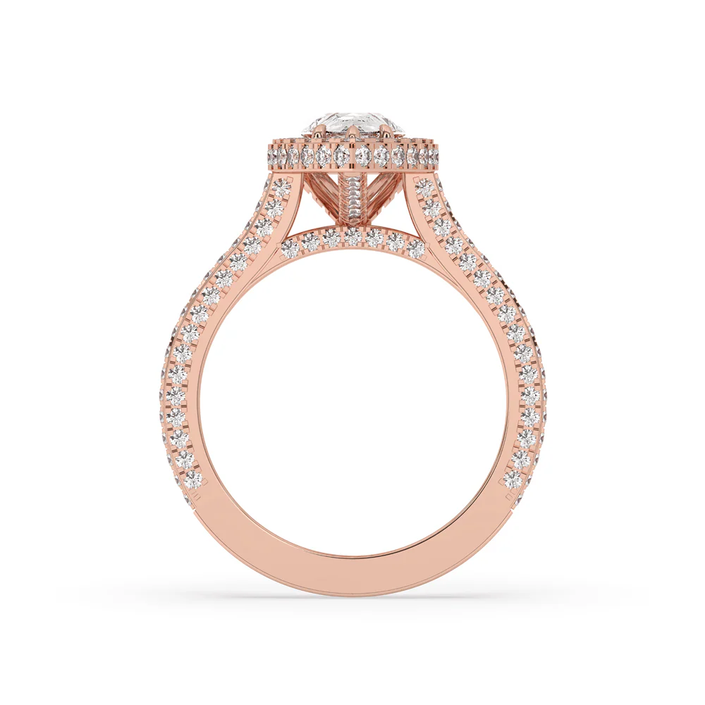 Pear Halo Engagement Ring - Image 4