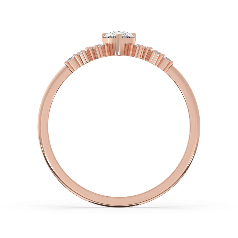 Pear Shaped Diamond Ring - Side Stone - Image 3
