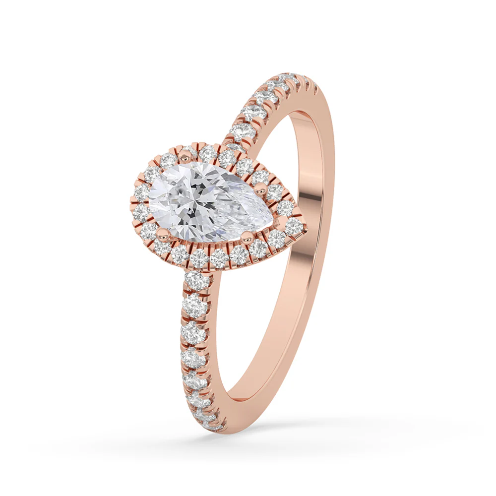Pear Shaped Halo Engagement Ring - Image 5