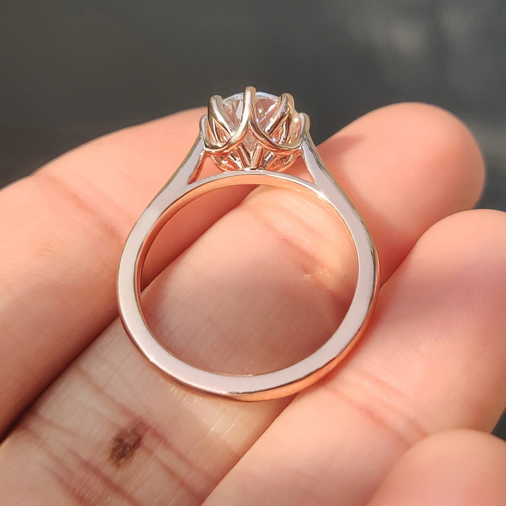 Portuguese Cut Diamond Ring in Solitaire Style - Image 9