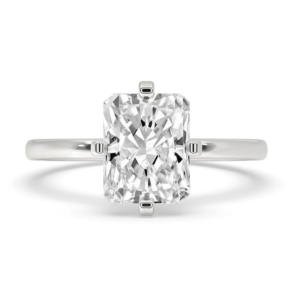 Radiant Cut Diamond Ring In White Gold