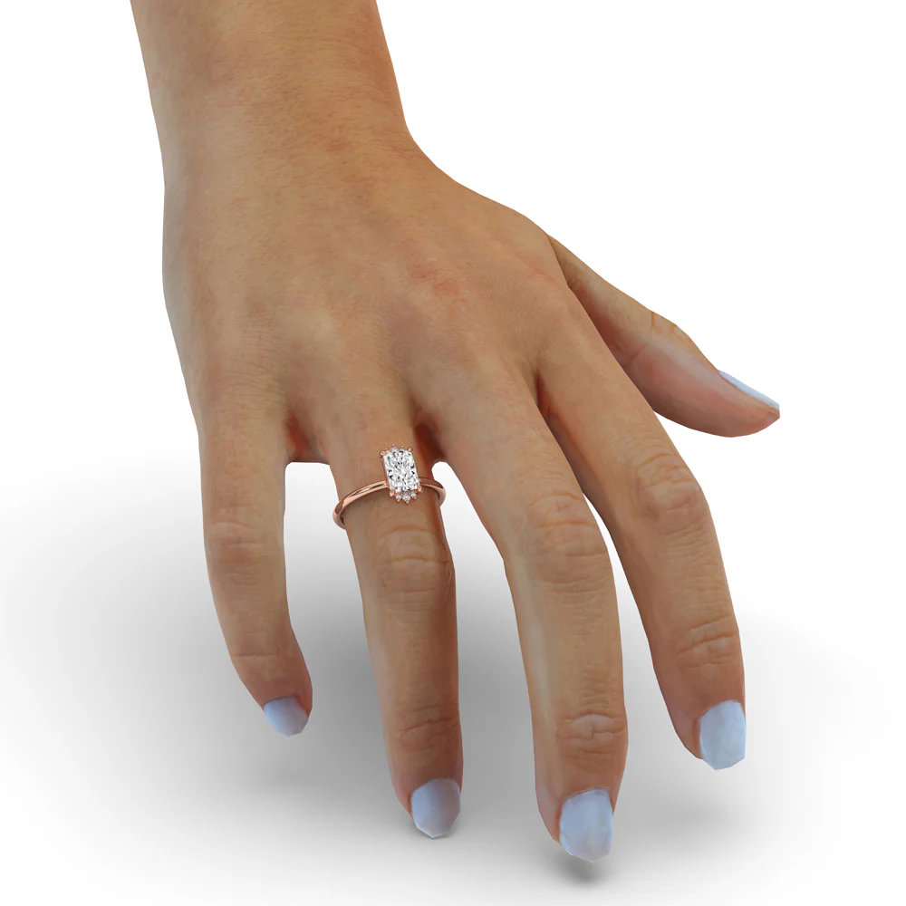 Radiant Cut Diamond Ring With Claw Prong Setting - Image 5