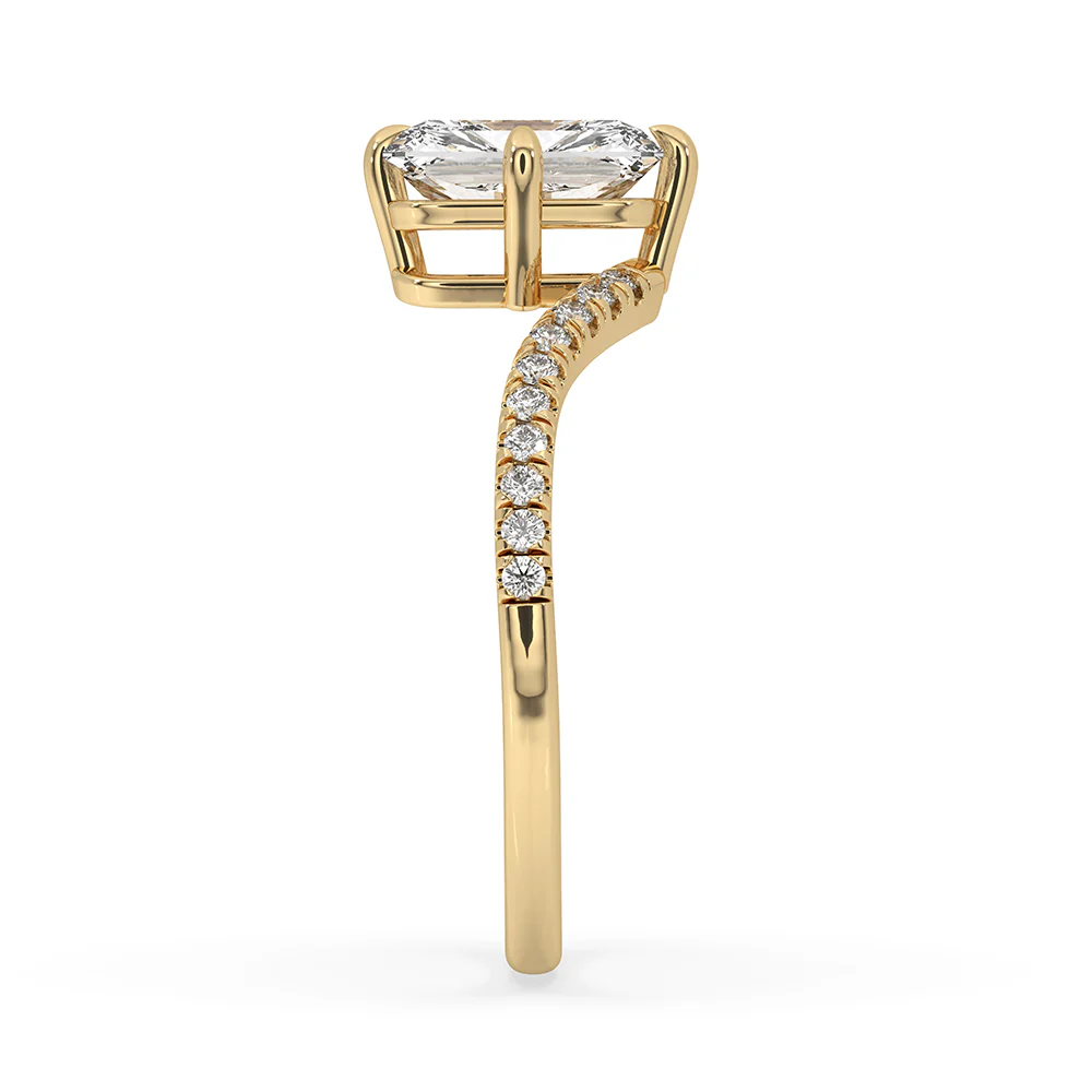 Radiant Cut Upside Down Diamond Ring - Image 3