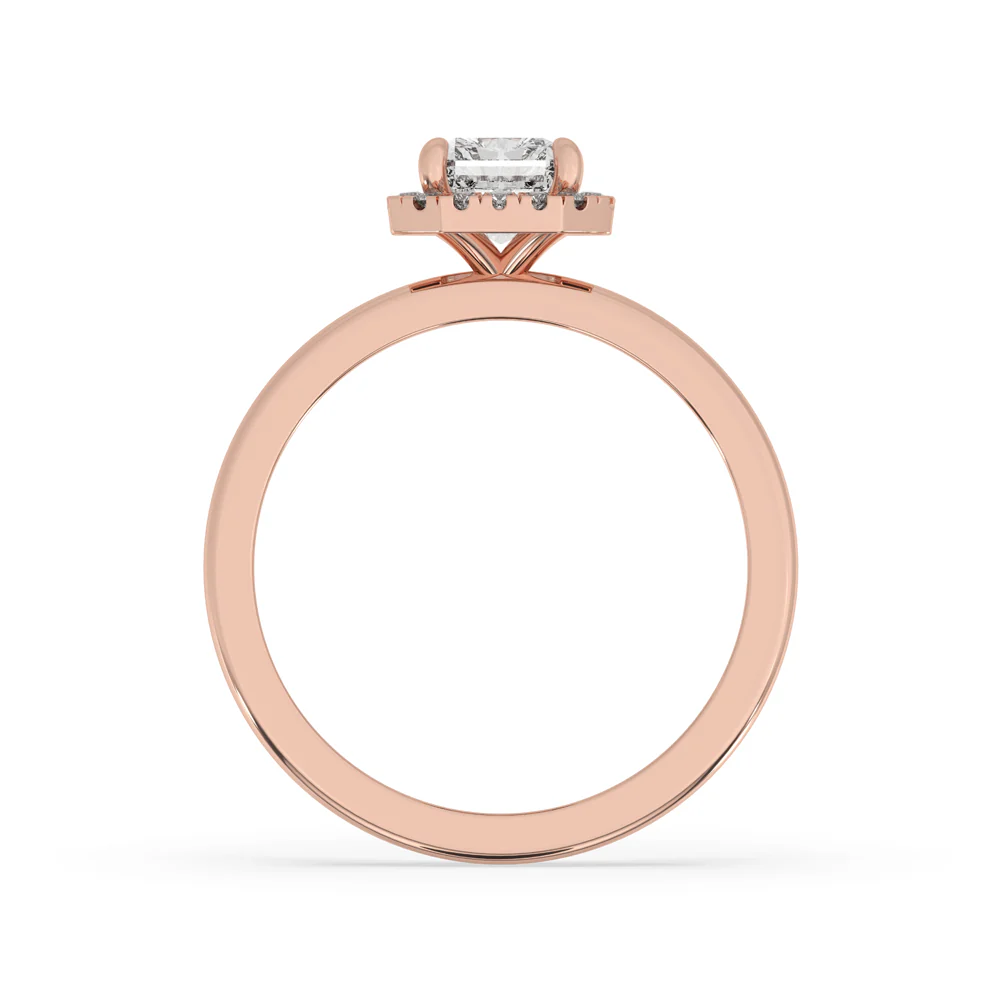 Radiant Engagement Ring with Elegant Halo Style - Image 3
