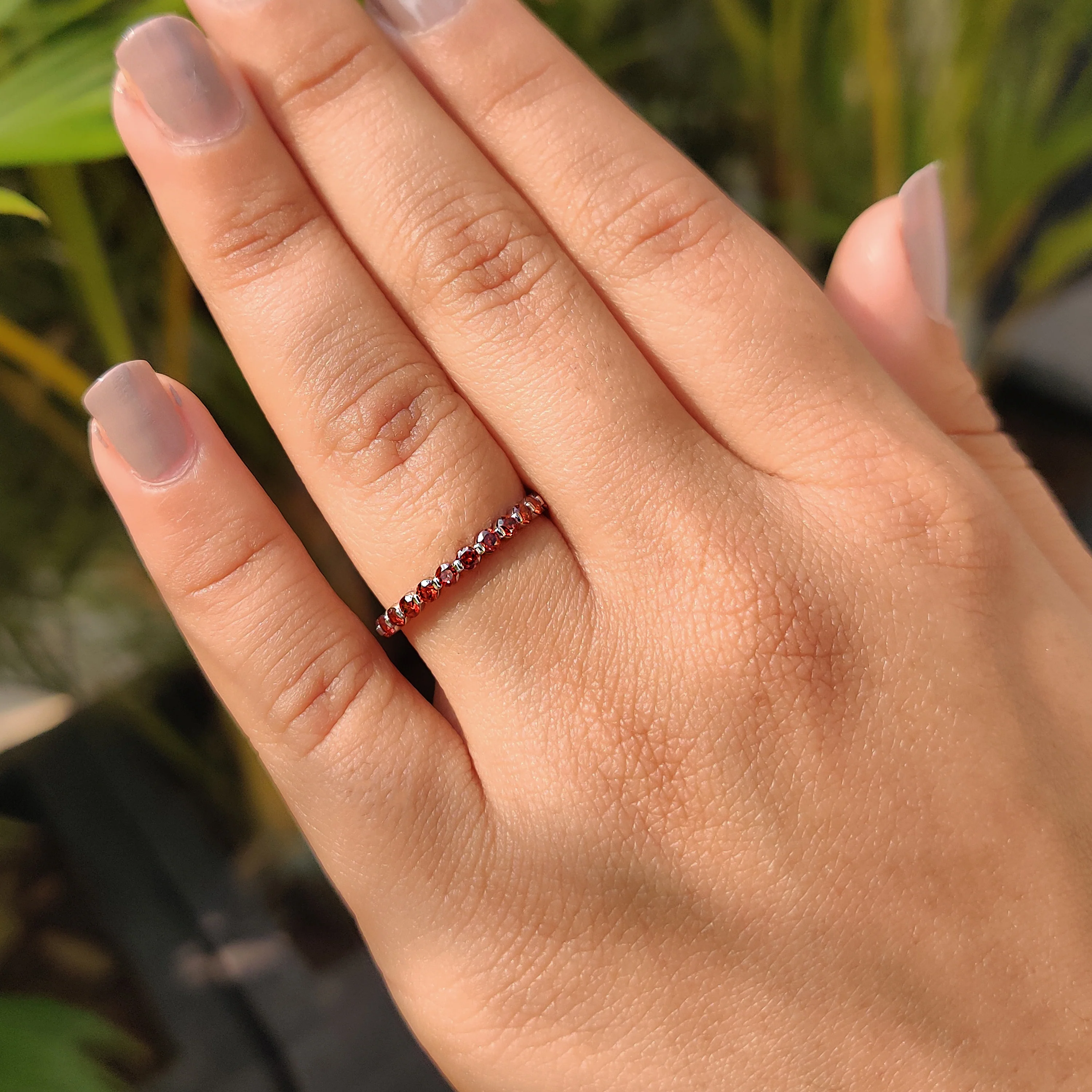 Red Diamond Wedding Band In Eternity Style - Image 5