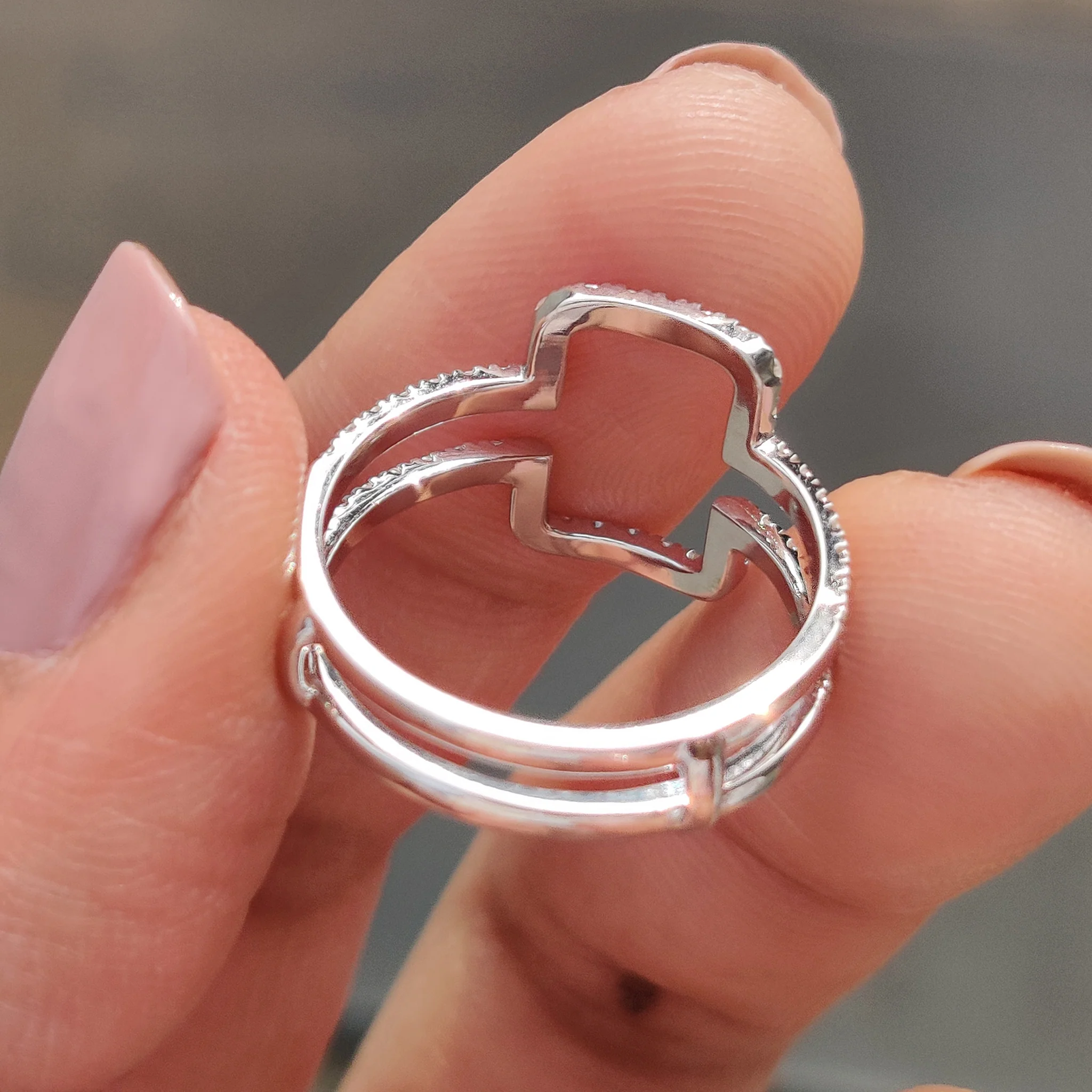 Round Cut Ring Enhancer Wedding Band In Wrap Guard style - Image 5
