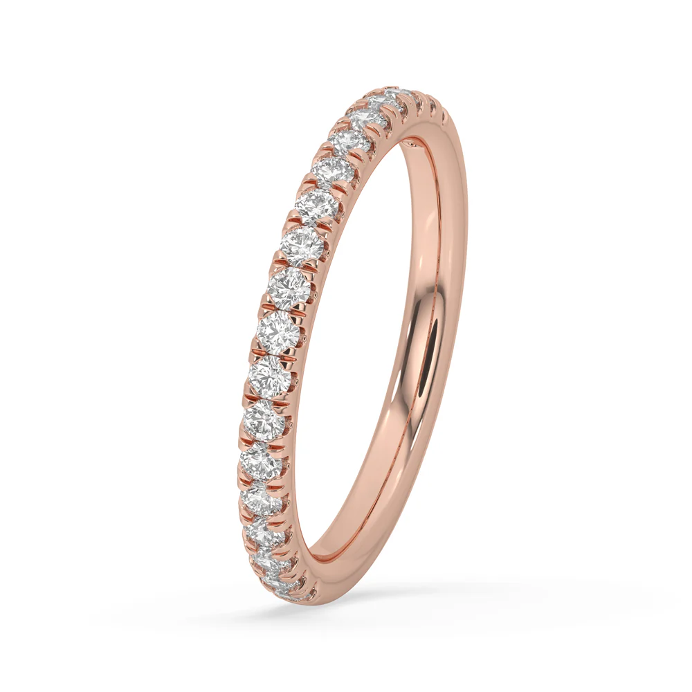 Rose Gold Wedding Band - Half Eternity - Image 2