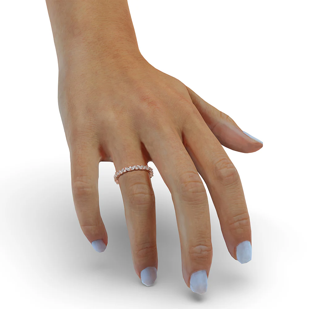 Round And Marquise Wedding Band - Image 5