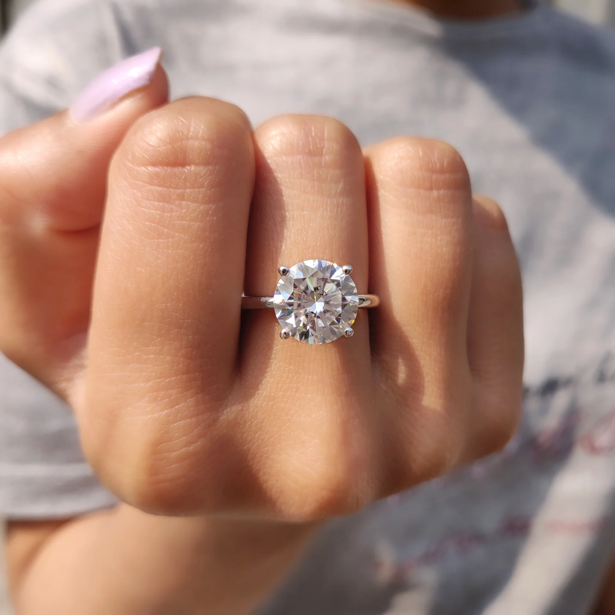 Round Cut Solitaire Engagement Ring - Image 2