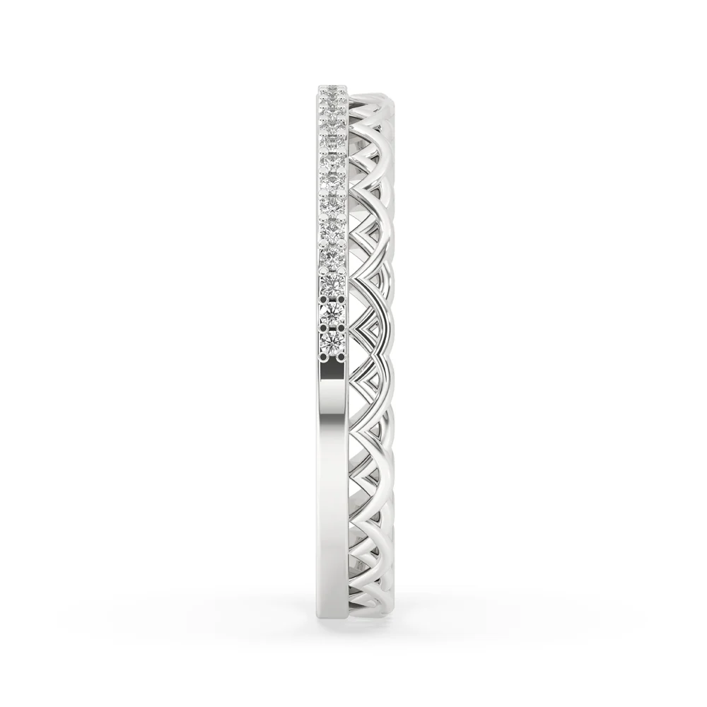 Round Diamond Band in - Half Eternity - Image 3