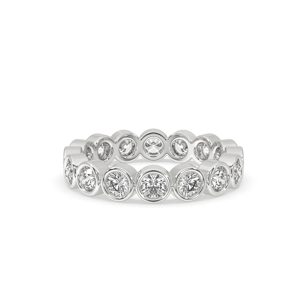 Round Diamond Bezel Set Eternity Band