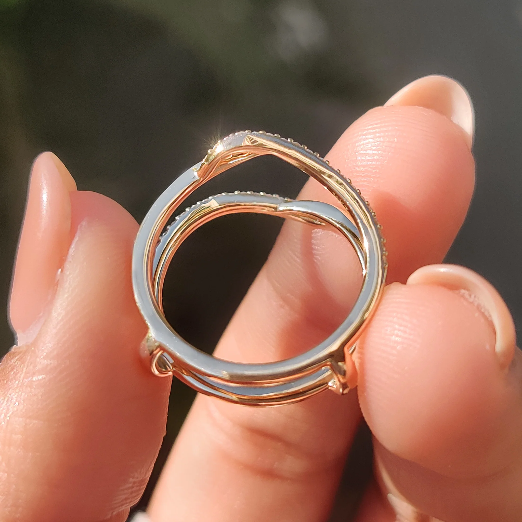 Round Diamond Enhancer Wedding Band - Image 9