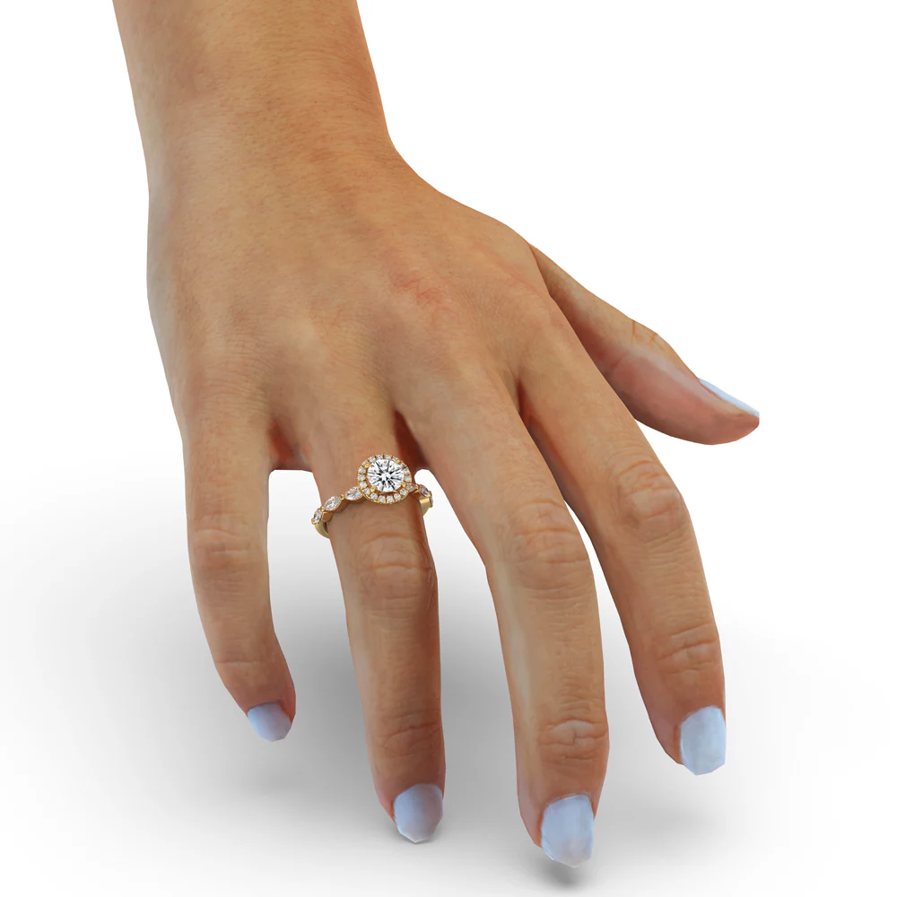 Round Diamond Ring - Classic Claw Prong Setting - Image 5