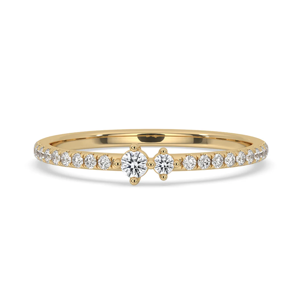Round Diamond Wedding Band - Lab Grown