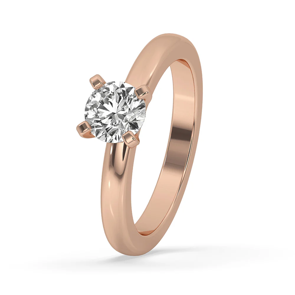 Round Solitaire Diamond Ring - Image 5