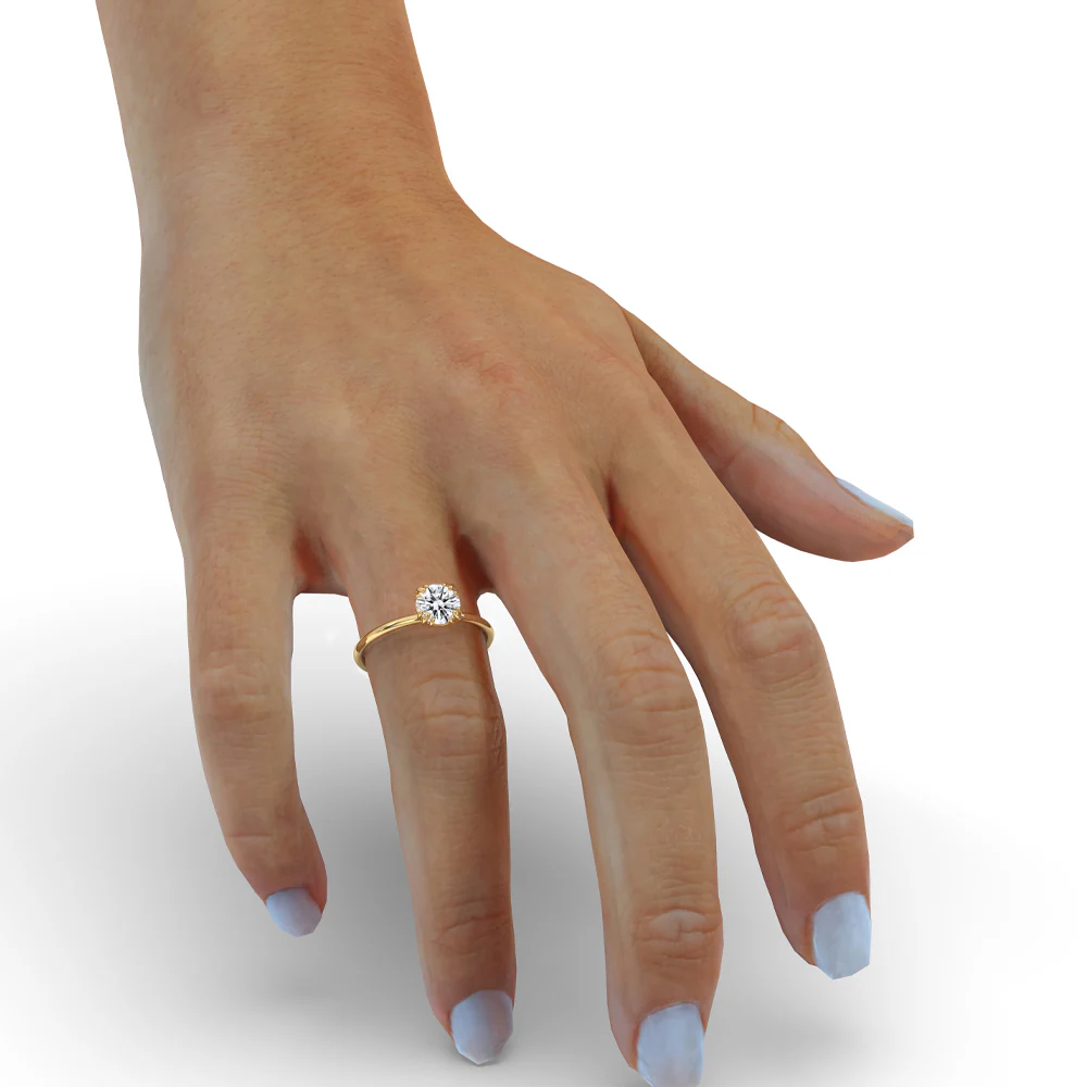 Round Solitaire Engagement Ring - Image 2