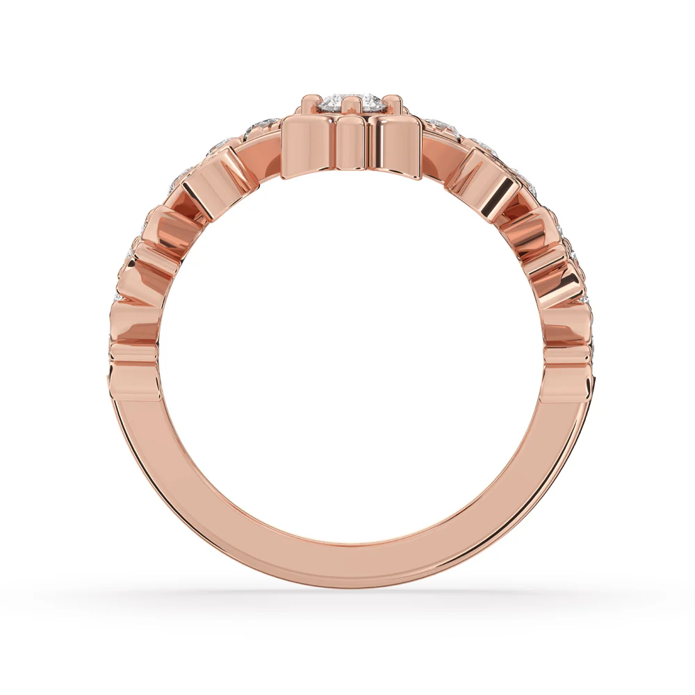 Round Wedding Ring – Royal Crown Band - Image 3