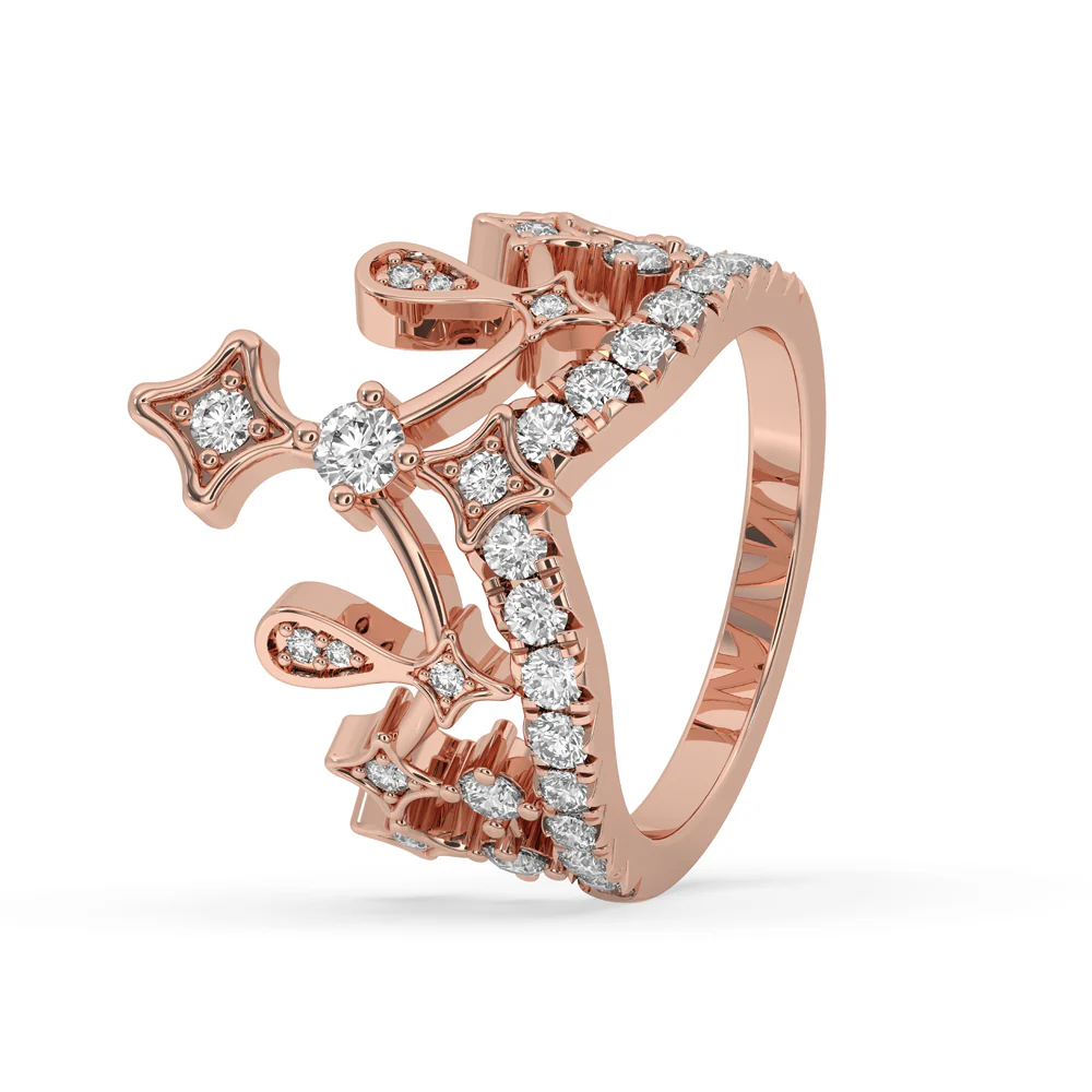 Round Wedding Ring – Royal Crown Band - Image 5