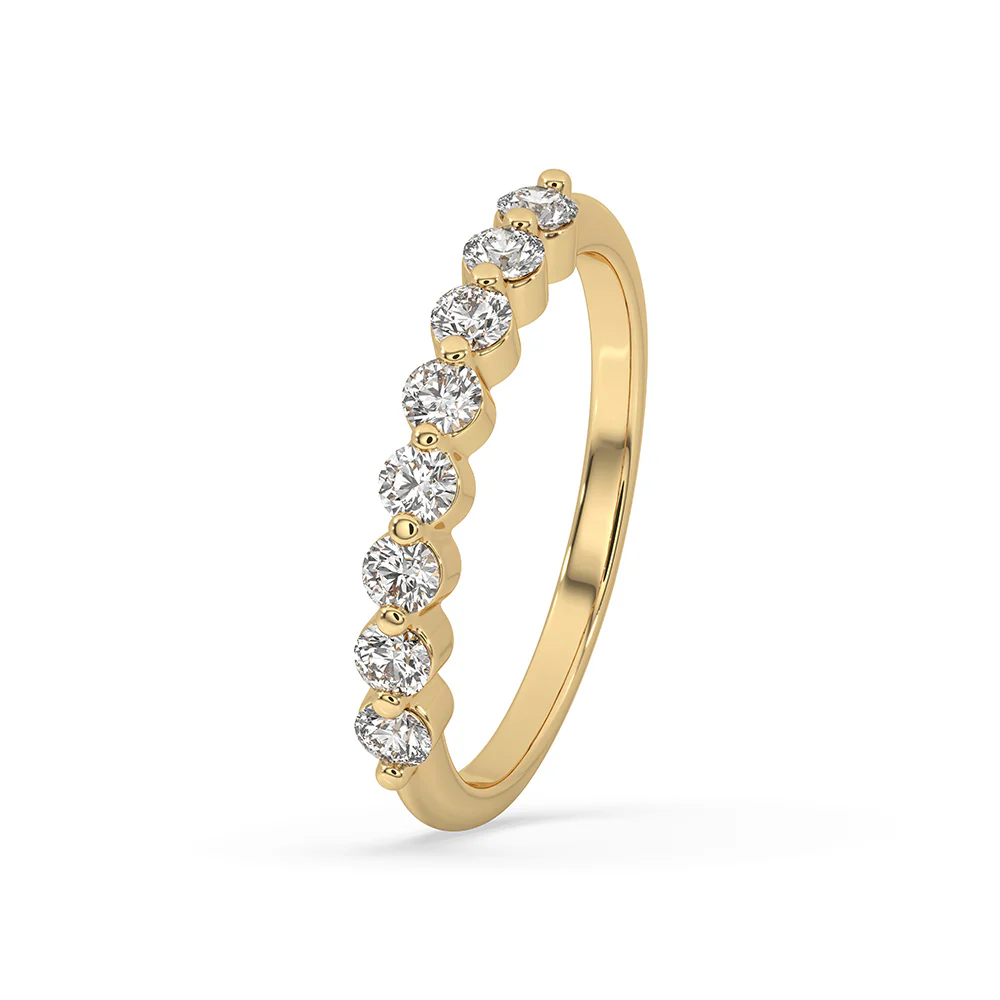 Shared Prong Diamond Band With Round Cut - Image 3