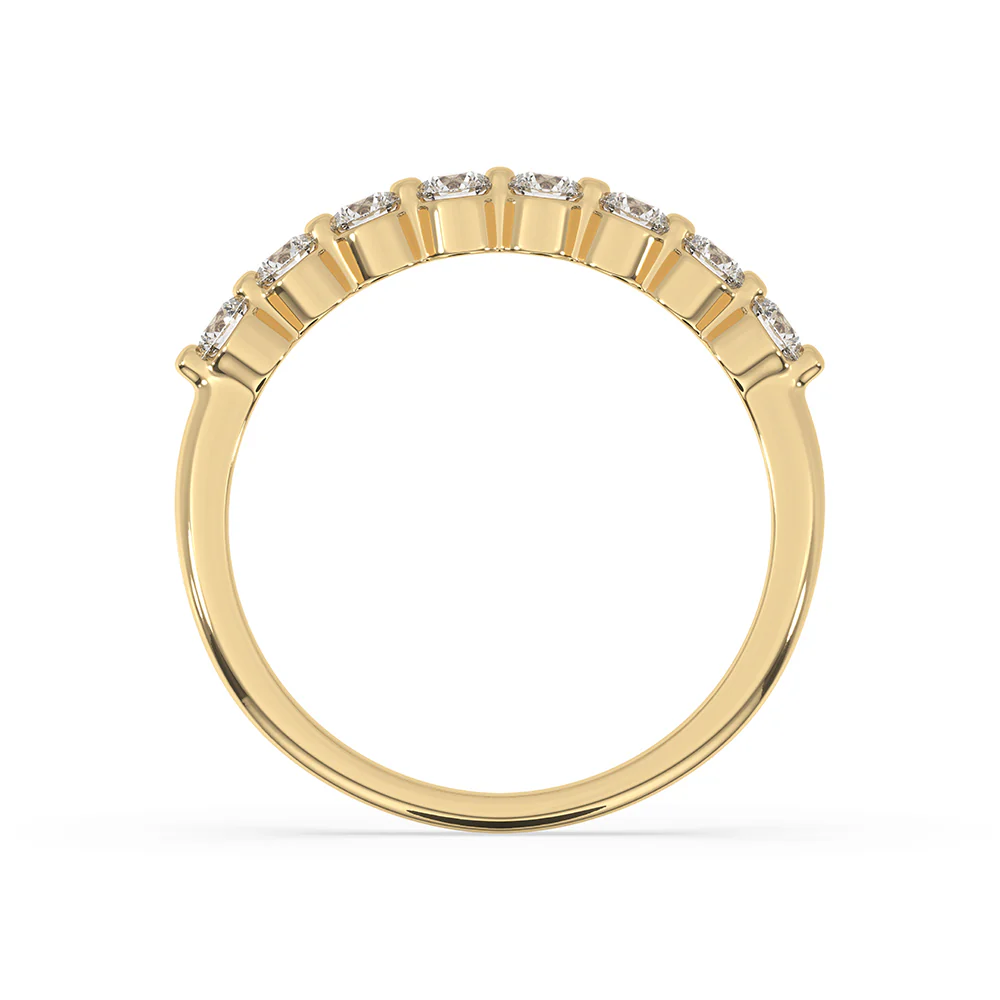 Shared Prong Diamond Band With Round Cut - Image 4