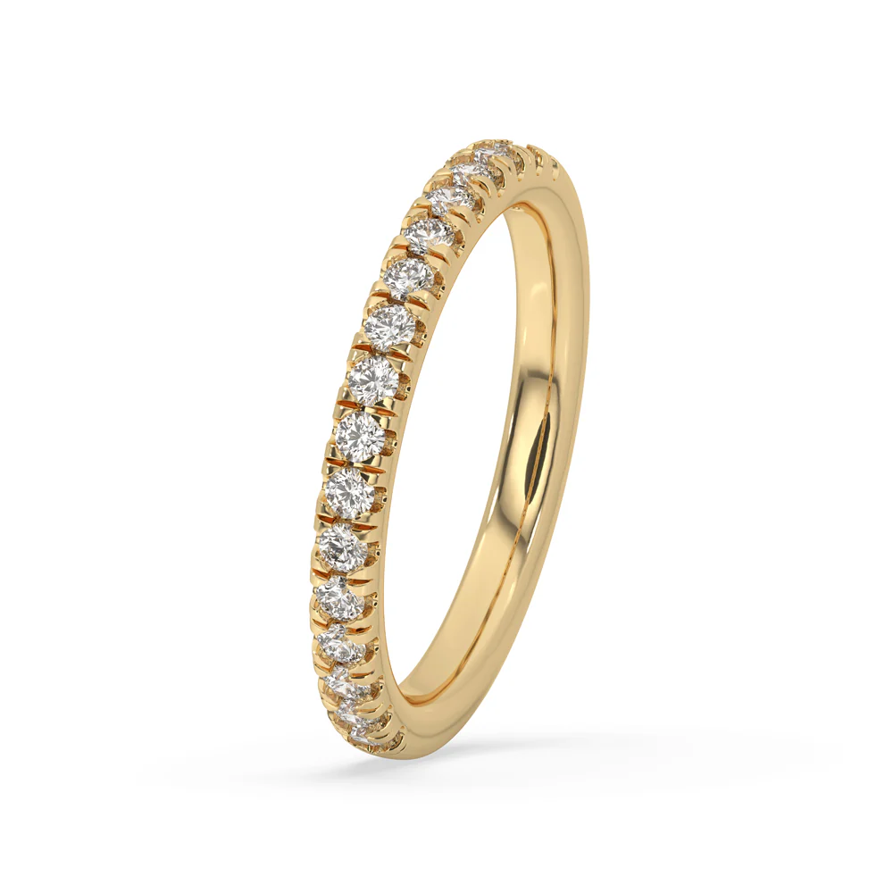Simple Wedding Band - Half Eternity - Image 2