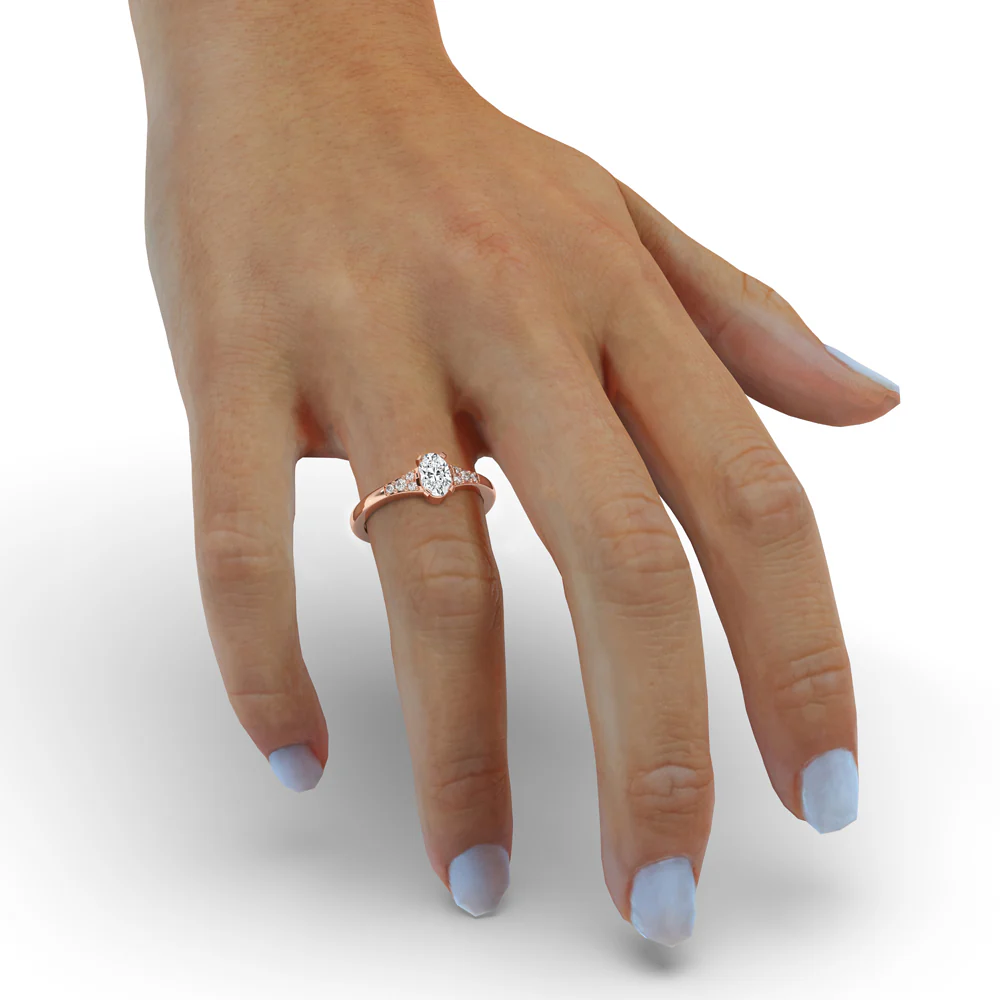 Six Prong Engagement Ring With Stunning Tab Prong Setting - Image 3