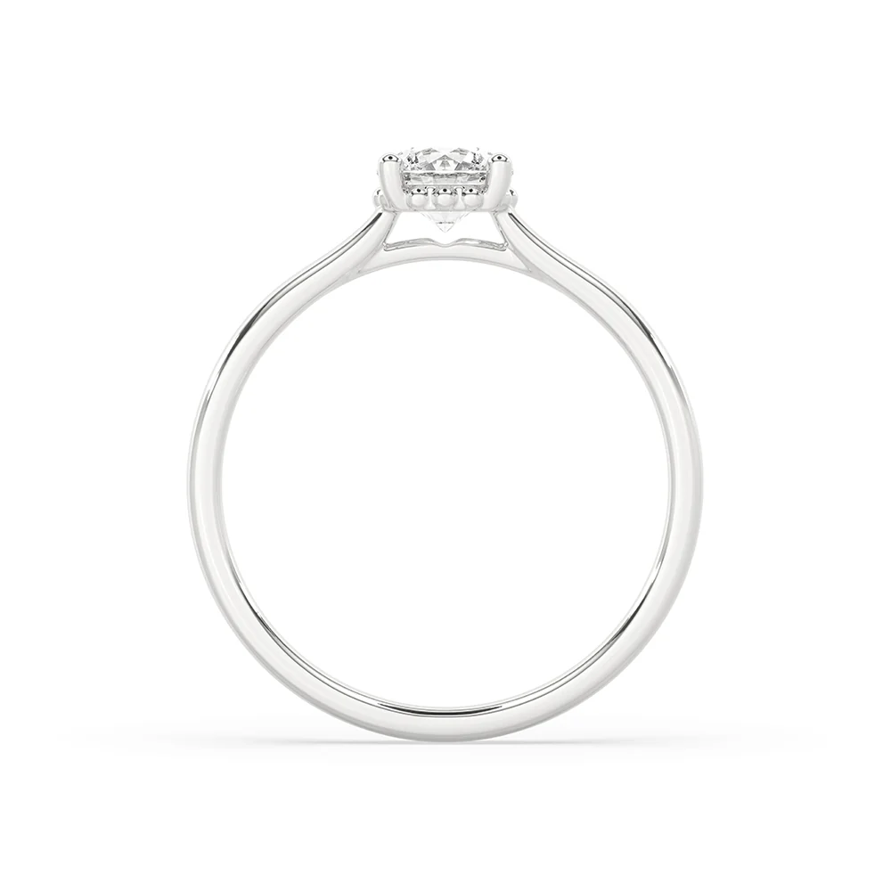 Solitaire Set Round Cut Diamond Engagement Ring - Image 3