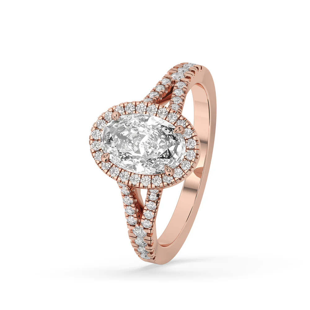 Split Shank Engagement Ring With Oval Diamond Elegance - Image 5