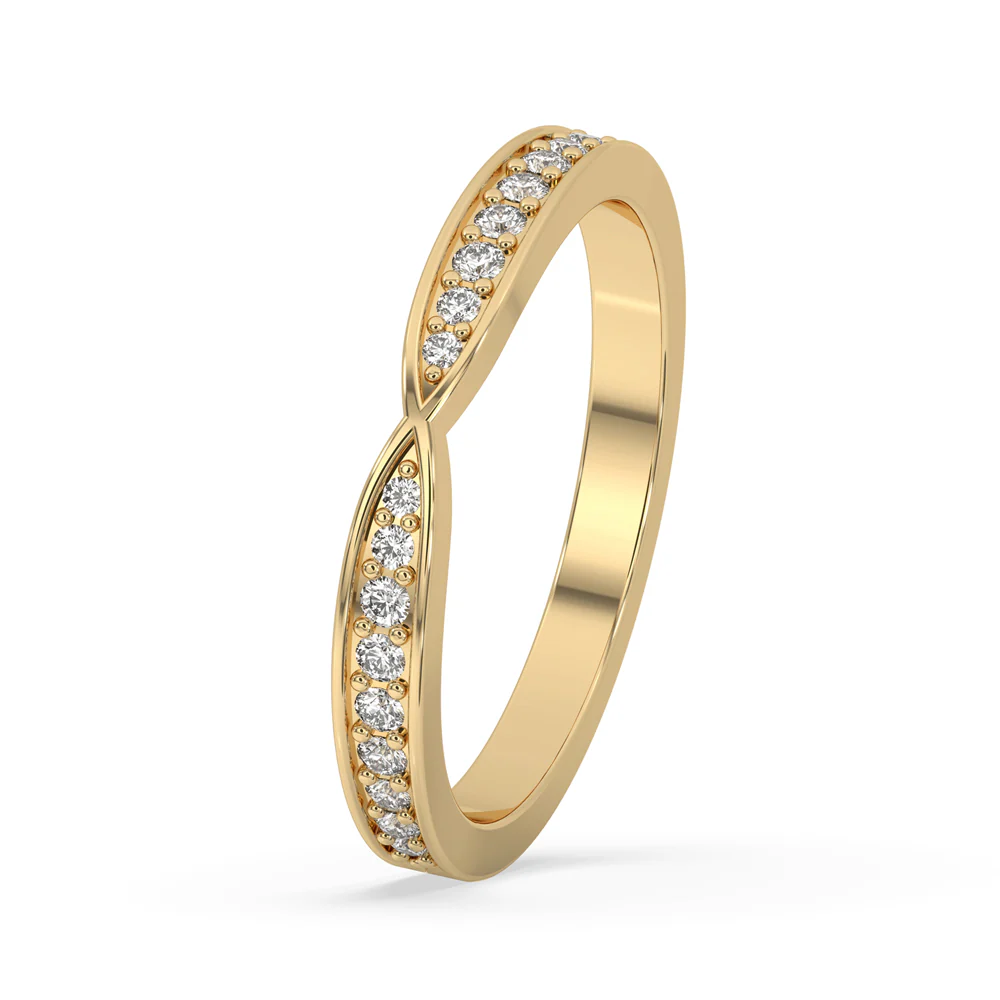 Tapered Pave Wedding Band - Image 2